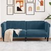 vidaXL Sofa Blue Velvet (100% polyester) 2-seater Stylish Look Sofa
