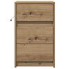 vidaXL Bedside Cabinet artisan oak 38 x 34 x 61 cm Engineered wood