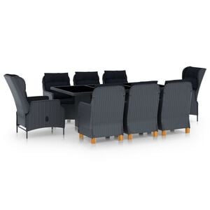 vidaXL Outdoor Dining Set Dark Grey