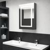 vidaXL Bathroom Cabinet Shining Grey MDF Medium Bathroom Cabinet
