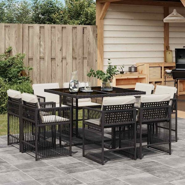 vidaXL Garden Dining Set Light Grey, Anthracite