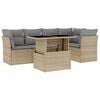 vidaXL Garden Sofa Set Beige, Light Grey