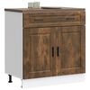 vidaXL Kitchen Base Cabinet Smoked Oak Engineered Wood Standard