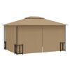 vidaXL Gazebo with Sidewalls&Double Roofs 9.8x13.1' Taupe