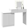 vidaXL Dressing Table White Engineered Wood, Glass Medium Dressing Table