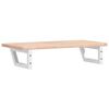 vidaXL Basin Shelf Wall Mounted Steel and Solid Wood Oak