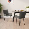 vidaXL Dining Chair Set of 2 Dark Grey