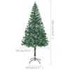 vidaXL Christmas Tree Green with white tips PVC and metal 70.9 in tall