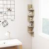 vidaXL Wall Corner Shelf Sonoma Oak Engineered Wood 7.9 x 7.9 x 50.2 in