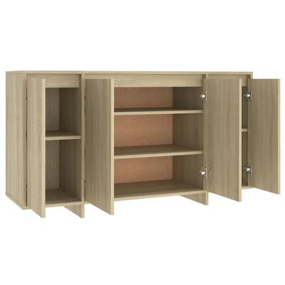 vidaXL Sideboard Sonoma Oak 53.1"x16.1"x29.5" Engineered Wood