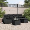 vidaXL Garden Sofa Set Black