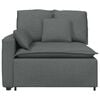 vidaXL Modular Sofa Armrest End Module with Cushions Dark Gray 39.4"