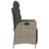 vidaXL Reclining Garden Chair Set of 2 Grey PE rattan Standard