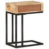 vidaXL Side Table Natural Solid mango wood with powder-coated steel Medium