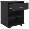 vidaXL Storage Cabinet Black Engineered Wood Compact Storage Cabinet