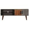 vidaXL TV Cabinet Grey with brown elements Solid rough mango wood
