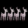 vidaXL Christmas Reindeer Set of 4 Warm White Acrylic Medium