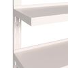vidaXL Floating Wall Shelf Set of 2 Silver Stainless Steel Large