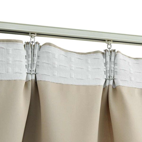 vidaXL Blackout Curtains with Hooks 2 pcs Beige 55.1x96.5"