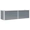 vidaXL Raised Bed Grey Galvanized Steel 63 x 15.7 x 17.7 in Durable
