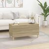 vidaXL Coffee Table Sonoma oak Engineered wood, solid eucalyptus wood