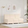 vidaXL Modular Sofa Unit Armless 3 pcs Cream 21.65 x 29.13 x 32.28 in