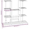 vidaXL Flower Stand White Powder-coated iron Tall Decorative Inlays