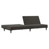 vidaXL Sofa Bed Dark Gray Velvet (100% polyester), wood, plastic
