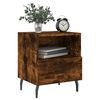 vidaXL Bedside Cabinet Smoked oak Engineered wood, iron, aluminum Standard