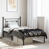 vidaXL Bed Frame Black Powder-Coated Steel Twin Bed Frame Rectangular