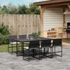 vidaXL Garden Dining Set Black, Cream white