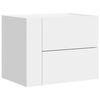 vidaXL Wall-mounted Bedside Cabinet Set of 2 White Engineered wood Small