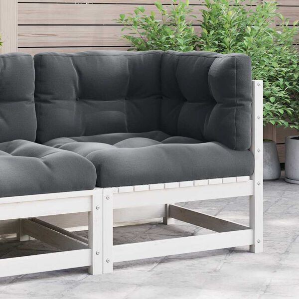 vidaXL Corner Sofa White and Anthracite