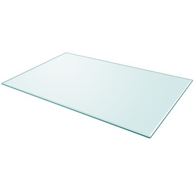 vidaXL Table Top Tempered Glass Rectangular 39.4"x24.4"