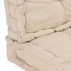 vidaXL Pallet Cushion Beige 100% Cotton Soft, Portable Decorative Inlays