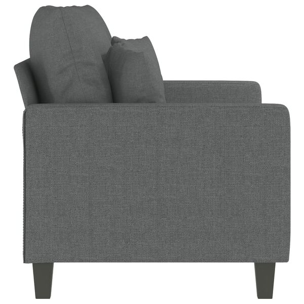 vidaXL 2-seater Sofa Dark Grey Fabric (100% polyester), metal, textilene