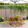 vidaXL Garden Chair Set of 4 Blue and White