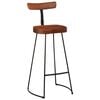 vidaXL Bar Stool Set of 2 Brown Solid mango wood, Iron Medium Footrest