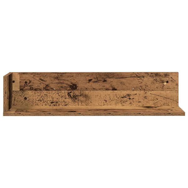 vidaXL Wall Shelf Rustic wood Engineered wood 29.5 in Reversible