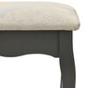 vidaXL Dressing Table Set with Stool Grey 19.7x23.2x53.5" Paulownia Wood