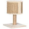 vidaXL Cat Tree Beige Flakeboard Compact Durable Cat Tree Square