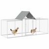 vidaXL Chicken Coop Silver Galvanized steel Large