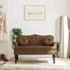 vidaXL Bench Brown Faux suede leather, plywood, solid rubber wood Medium