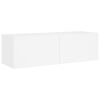 vidaXL TV Wall Cabinet White Engineered Wood Medium TV Wall Cabinet