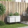 vidaXL Garden Planter White Solid pine wood, steel Medium