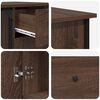 vidaXL Desk Brown Oak Engineered Wood, Metal Large Adjustable Feet