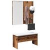 vidaXL Hallway Furniture Set Old wood Engineered wood, acrylic Standard