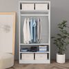 vidaXL Wardrobe White Engineered Wood Compact Wardrobe Rectangular