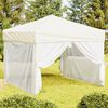 vidaXL Party Tent Cream 210D oxford fabric with silver coating 10x10 ft
