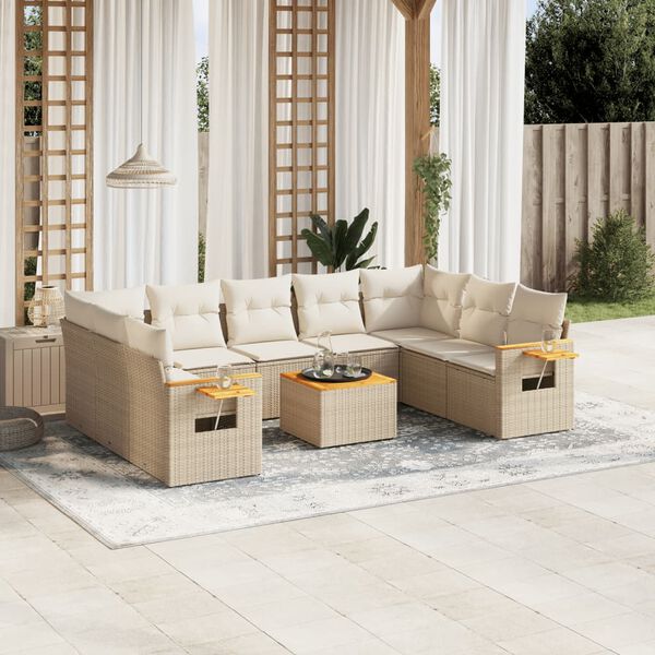 vidaXL Garden Sofa Set Beige
